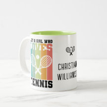 Nur ein Mädchen, das Tennis Lieben | Personalisier