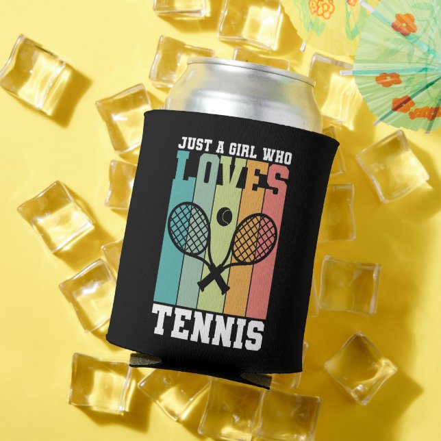 Nur ein Mädchen, das Tennis Lieben | Tennis Player Dosenkühler (In Situ Sommer)