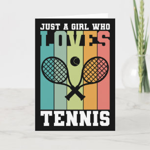 Nur ein Mädchen, das Tennis Lieben   Tennis Player Karte