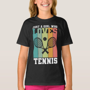 Nur ein Mädchen, das Tennis Lieben   Tennis Player T-Shirt
