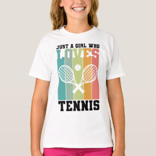 Nur ein Mädchen, das Tennis Lieben Tennis Player T-Shirt