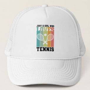 Nur ein Mädchen, das Tennis Lieben   Tennis Player Truckerkappe