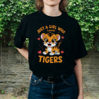 Nur ein Mädchen, das Tiger Liebe, lustiger Tiger