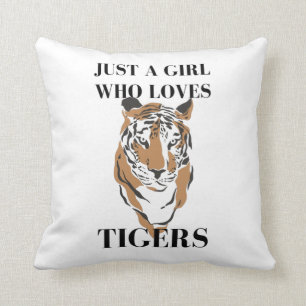 Nur ein Mädchen, das Tiger Liebe Tiger Tiger Tier Kissen