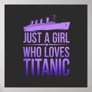 Nur ein Mädchen, das Titanic Liebe: Ideal für Tita Poster