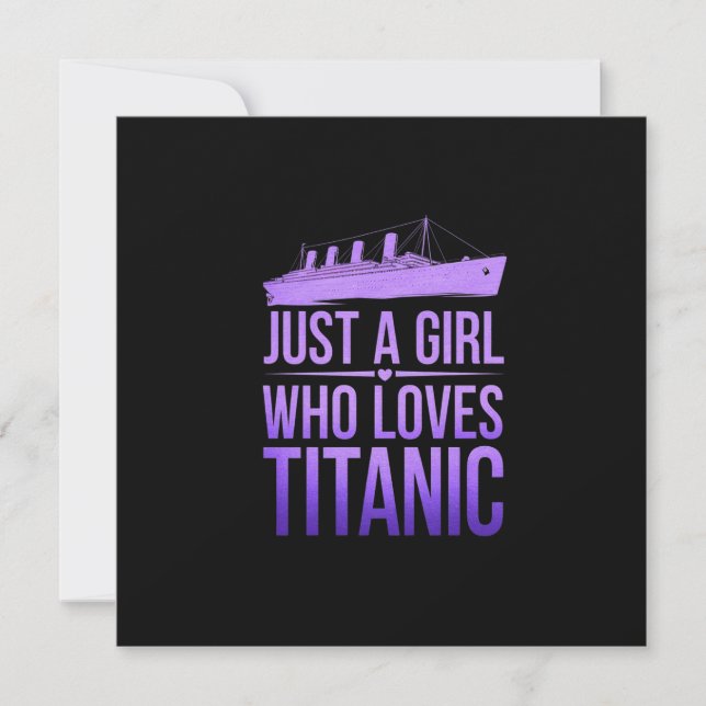 Nur ein Mädchen, das Titanic Perfect für Titanic L Einladung (Vorderseite)