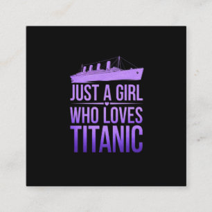 Nur ein Mädchen, das Titanic Perfect für Titanic L Quadratische Visitenkarte
