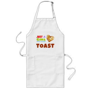 Nur ein Mädchen, das Toast Lieben Lange Schürze