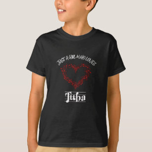 Nur ein Mädchen, das Tuba Lieben T-Shirt