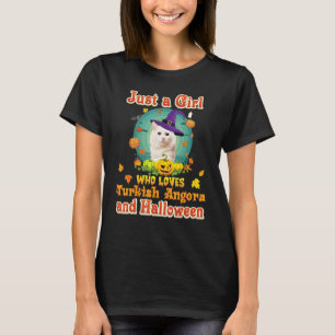 Nur Ein Mädchen, Das Türkische Angora-Katze Und Ha T-Shirt