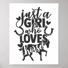 Nur ein Mädchen, das Typografie Liebe Poster