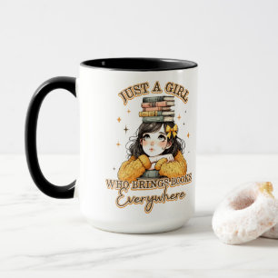 Nur ein Mädchen, das überall Bücher bringt Tasse