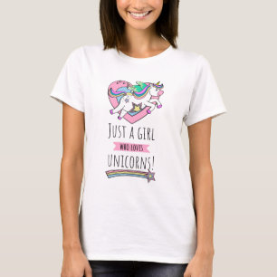 Nur ein Mädchen, das Unicorns Liebe! T-Shirt