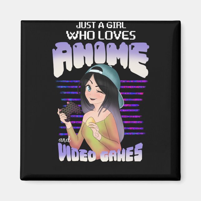 nur ein Mädchen, das Videospiele und Animationen L Magnet (Vorne)