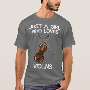 Nur ein Mädchen, das Violinen Liebe T-Shirt
