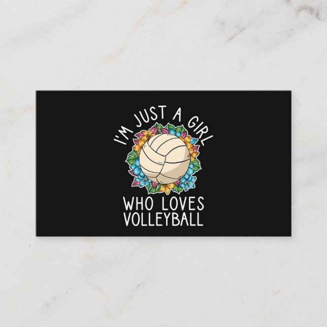 Nur ein Mädchen, das Volleyball für Teenager-Mädch Visitenkarte (Vorderseite)