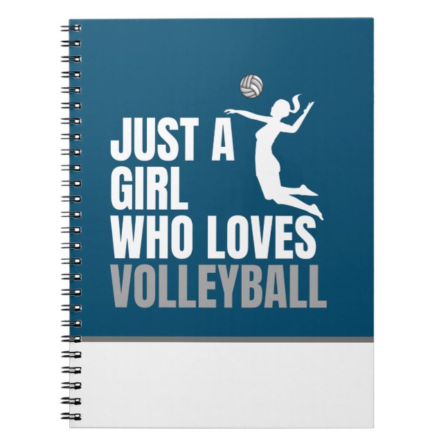 Nur ein Mädchen, das Volleyball Liebe Athlete Notizblock (Vorderseite)