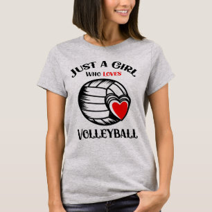 Nur ein Mädchen, das Volleyball Liebe, Volleyball T-Shirt