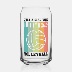 Nur ein Mädchen, das Volleyball liebt Dosenglas