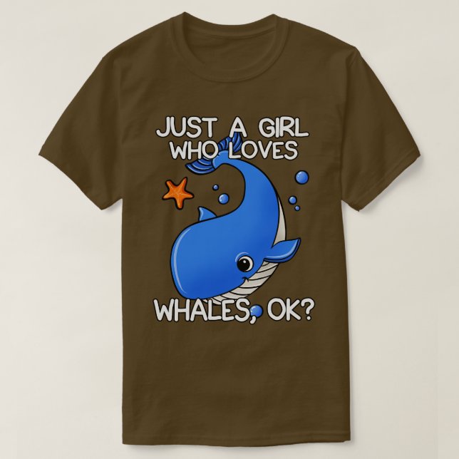 Nur ein Mädchen, das Wale Liebe 1 T-Shirt (Design vorne)