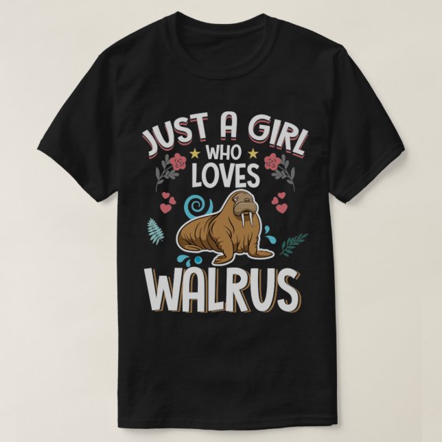 Nur ein Mädchen, das Walruses Lieben T-Shirt (Design vorne)