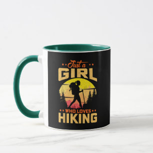 Nur ein Mädchen, das Wandern liebt Tasse