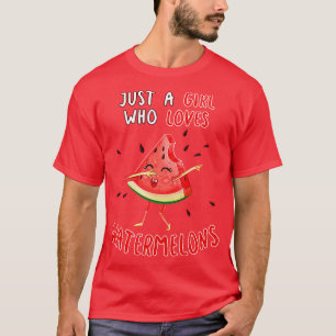 Nur ein Mädchen, das Wassermelonen Liebe T-Shirt