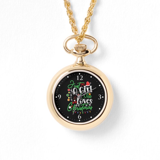 Nur ein Mädchen, das Weihnachten-64714 Lieben Armbanduhr (Vorderseite)
