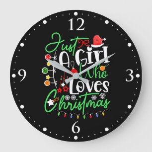 Nur ein Mädchen, das Weihnachten-64714 Lieben Große Wanduhr