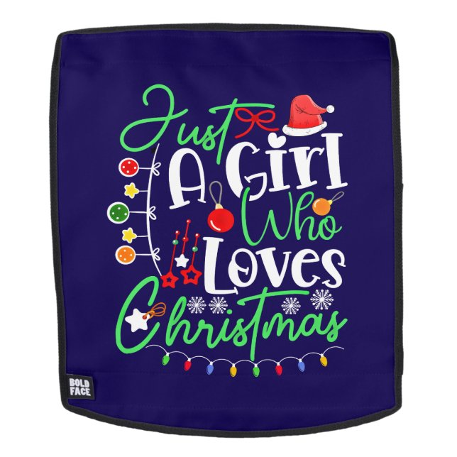 Nur ein Mädchen, das Weihnachten-64714 Lieben Rucksack (Abnehmbare Front)