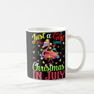 Nur ein Mädchen, das Weihnachten im Juli Flamingo Kaffeetasse