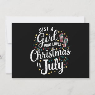 Nur ein Mädchen, das Weihnachten im Juli Lieben So Einladung