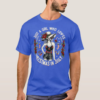 Nur ein Mädchen, das Weihnachten im Juli Lieben, v T-Shirt