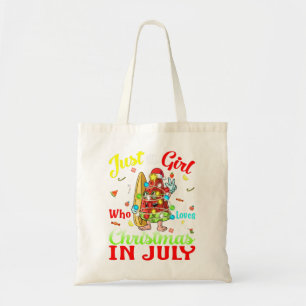 Nur ein Mädchen, das Weihnachten im Juli Lieben Wa Tragetasche