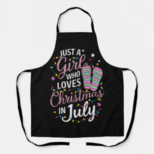 Nur ein Mädchen, das Weihnachten im Juli-Sommer li Schürze