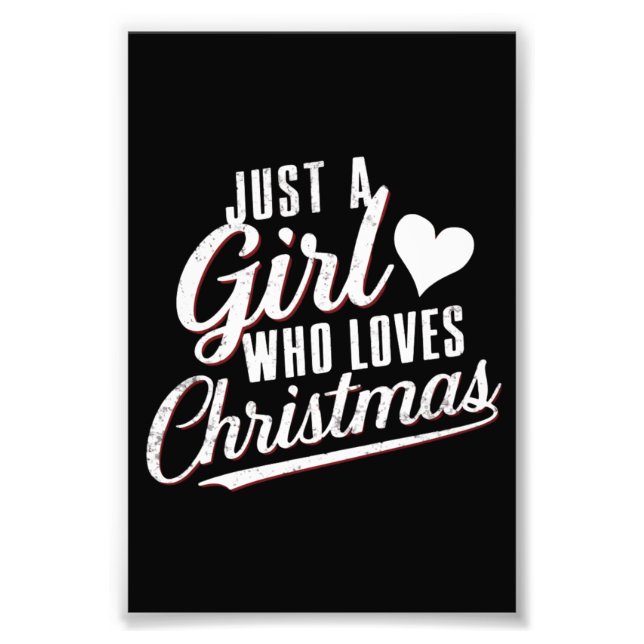 Nur ein Mädchen, das Weihnachten Liebe Fotodruck (Vorne)