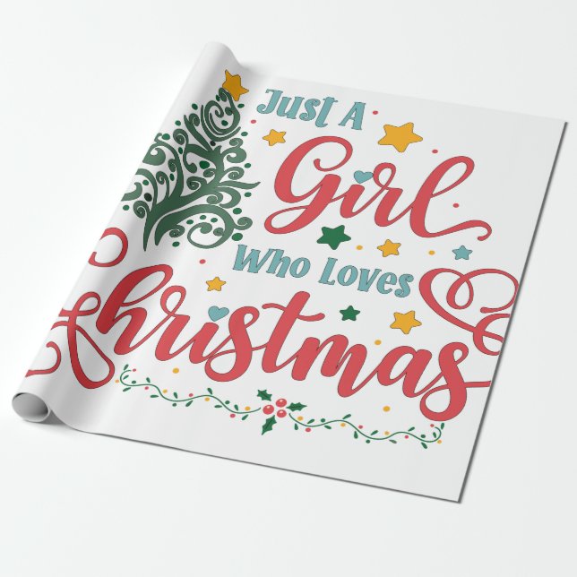Nur ein Mädchen, das Weihnachten Lieben Geschenkpapier (Ungerollt)