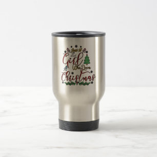 Nur ein Mädchen, das Weihnachten Lieben Reisebecher