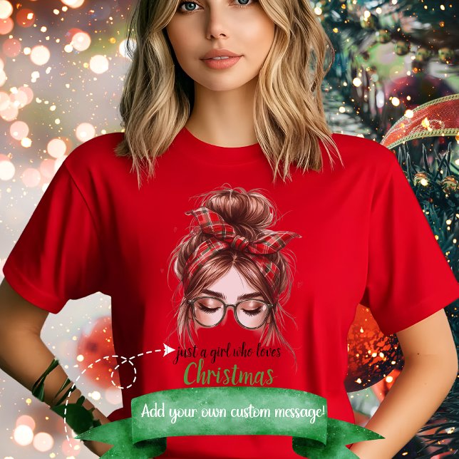 Nur ein Mädchen, das Weihnachten Lieben T-Shirt (Von Creator hochgeladen)