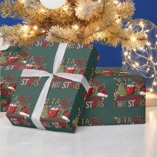 Nur ein Mädchen, das Weihnachten Liebhaber Urlaub Geschenkpapier