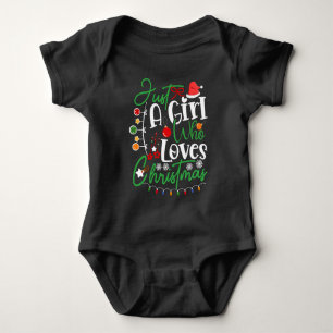Nur ein Mädchen, das Weihnachten liebt Baby Strampler