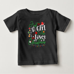 Nur ein Mädchen, das Weihnachten liebt Baby T-shirt