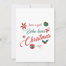 Nur ein Mädchen, das Weihnachten liebt Einladung
