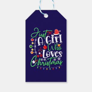 Nur ein Mädchen, das Weihnachten liebt Geschenkanhänger