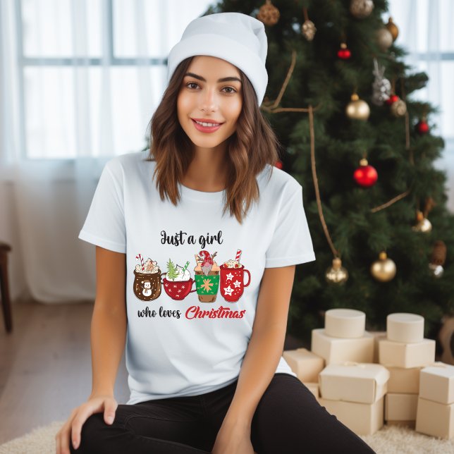Nur ein Mädchen, das Weihnachten Niedliche Moderne T-Shirt (Von Creator hochgeladen)