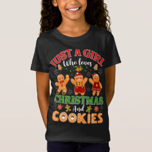 Nur ein Mädchen, das Weihnachten und Cookies Liebe T-Shirt