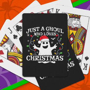 Nur ein Mädchen, das Weihnachten Weihnachten Weihn Spielkarten