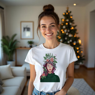 Nur ein Mädchen, das Weihnachts-Schönheit Lieben T-Shirt