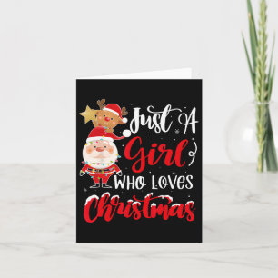 Nur ein Mädchen, das Weihnachts-Spaß-Design für Wo Karte