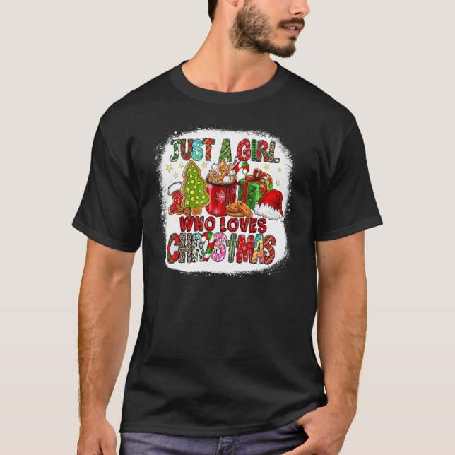 Nur ein Mädchen, das Weihnachtskeks Lieben Sant T-Shirt (Vorderseite)